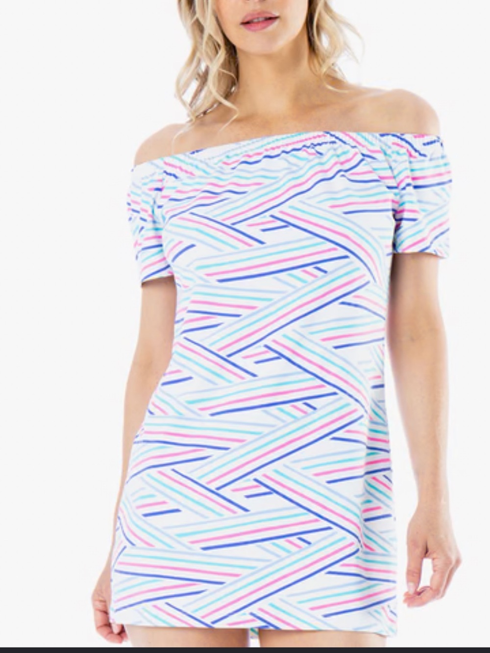 Maxi Gold Mini Off Shoulder Dress